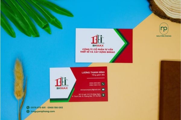 card visit chất liệu giấy ivory